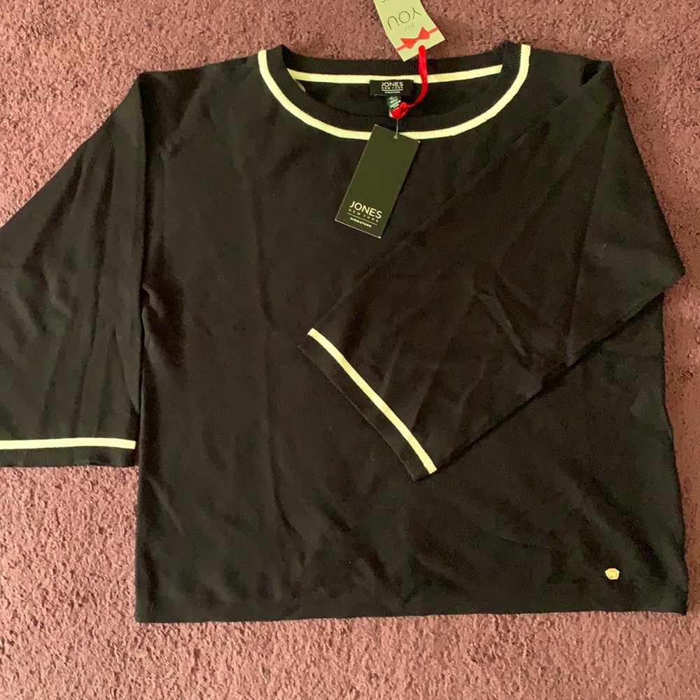NWT Jones NY black sweater size-L